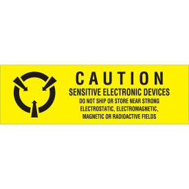 Tape Logic® Labels with ""Caution-Do Not Ship..."" Print 2""L x 5/8""W Black/Yellow Roll of 500