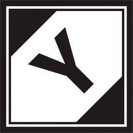 Tape Logic® Regulated Labels ''Y''4-1/4""L x 4-1/4""W Black/White Roll of 500