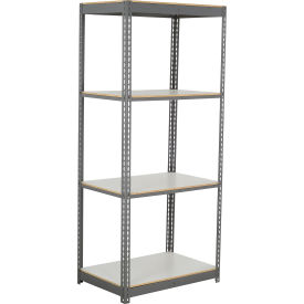 Global Industrial 4 Shelf Standard Duty Boltless Shelving Starter 36""Wx18""Dx84""H Laminate Deck