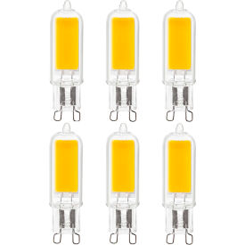 Sunlite® LED G9 Light Bulb Bi-Pin G9 Base 4W 500 Lumens 5000K Super White Pack of 6