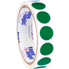 Tape Logic® 3/4"" Dia. Round Inventory Paper Labels Green Roll of 500