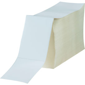 Global Industrial™ Fanfold Thermal Transfer Labels 4""W x 6""L 3"" Core White 2/Pack
