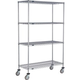 Nexel® 4 Shelf Truck Nexelate® 48""W x 30""D x 69""H Polyurethane Swivel Casters