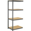 Global Industrial 4 Shelf Extra Heavy Duty Boltless Shelving Add On 36""W x 12""D x 96""H Wood Deck
