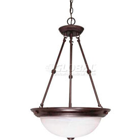 Nuvo 60/211 3 Light-Pendant Alabaster Glass Old Bronze 15""W X 23""H