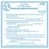 Tape Logic® Labels w/ ""Caution Moisture Sensitive..."" Print 4""L x 4""W Blue/White Roll of 500