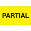 Tape Logic® Labels with ""Partial"" Print 5""L x 3""W Fluorescent Yellow Roll of 500