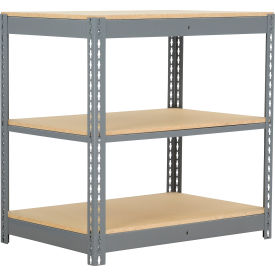 Global Industrial 3 Shelf Standard Duty Boltless Shelving Starter 36""W x 18""D x 36""H Wood Deck