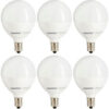 Sunlite® LED G16.5 Bulb 120V 7W 500 Lumens Candelabra Screw Base Warm White Pack of 6