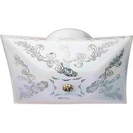 Satco 77-126 2 Light - 12"" - Ceiling Fixture - Square Floral  White