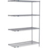 Nexel® 4 Shelf Nexelate® Silver Epoxy Wire Shelving Unit Add On 24""W x 14""D x 86""H