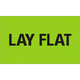 Tape Logic® Labels with ""Lay Flat"" Print 5""L x 3""W Fluorescent Green Roll of 500