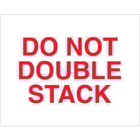Tape Logic® Labels w/ ""Do Not Double Stack"" Print 10""L x 8""W Red Text/White Back Roll of 250