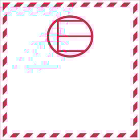Tape Logic® Air Specialty Labels ''''4-1/4""L x 4-1/4""W Red/White/Black Roll of 500
