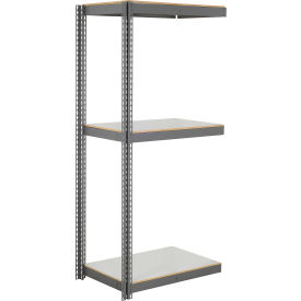 Global Industrial 3 Shelf Extra Heavy Duty Boltless Shelving Add On 48""Wx12""Dx96""H Laminate Deck