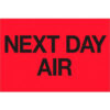 Tape Logic® Labels with ""Next Day Air"" Print 3""L x 2""W Fluorescent Red Roll of 500