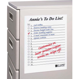 C-Line 57911 Peel and Stick Dry Erase Sheets 8 1/2 x 11 White 25 Sheets/Box