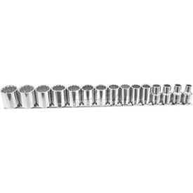 Metric Socket Set 3/8"" Drive 12 Point 15 Piece Short