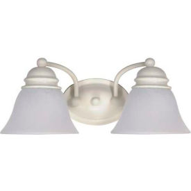 Nuvo 60/353 Empire-2 Light Vanity & Wall Alabaster Textured White 14.875""W X 6.25""H