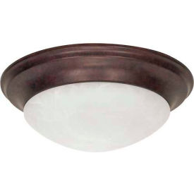 Nuvo 60/282 3 Light-Ceiling-Flush Mount W/Alabaster Glass Old Bronze 17""W X 6""H