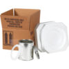 Global Industrial Foam Haz Mat Shipper Kit 1 Quart Paint Can 5-1/8""Lx5-1/8""Wx6-3/16""H Kraft/White