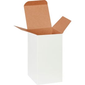 Global Industrial Reverse Tuck Folding Cartons 4""L x 4""W x 8""H White 250/Pack
