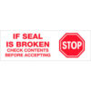 Tape Logic® Carton Sealing Tape Stop If Seal Is Broken 2"" x 110 Yds. Red/White