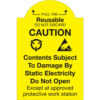 Tape Logic® Labels w/ ""Pull Tab Reusable-Do Not..."" Print 3""L x 2""W Yellow/Black Roll of 500
