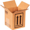 Global Industrial Haz Mat Boxes For 1 Quart Container 4-7/16""L x 4-7/16""W x 5""H Kraft 25/Pack