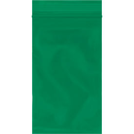 Global Industrial™ Reclosable Poly Bags 3""W x 5""L 2 Mil Green 1000/Pack