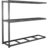 Global Industrial 3 Shelf Heavy Duty Channel Boltless Shelving Add On 96""W x 48""D x 96""H No Deck