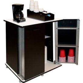 Vertiflex VF35157 - Refreshment Center 2 Shelf Black 29-1/2W x 21""D x 33-1/2""H