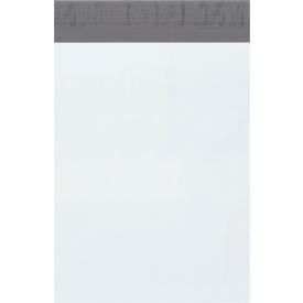 Global Industrial™ Poly Mailers with Tear Strip 9""W x 12""L 2.5 Mil White 100/Pack