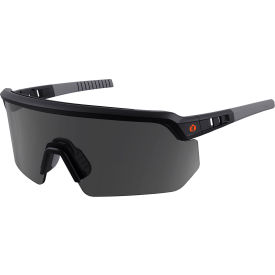 Ergodyne® Skullerz Half Frame Safety Sunglasses Anti Fog & Scratch Black Lens Black Frame
