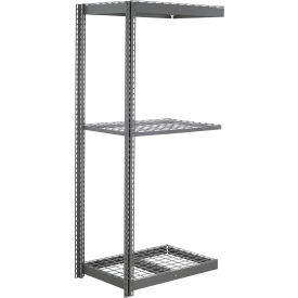 Global Industrial 3 Shelf Standard Duty Boltless Shelving Add On 48""W x 24""D x 72""H Wire Deck