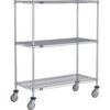 Nexel® 3 Shelf Truck Nexelate® 36""W x 30""D x 60""H Polyurethane Swivel Casters