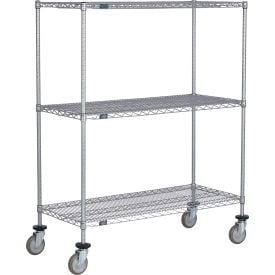 Nexel® 3 Shelf Truck Nexelate® 36""W x 30""D x 60""H Polyurethane Swivel Casters