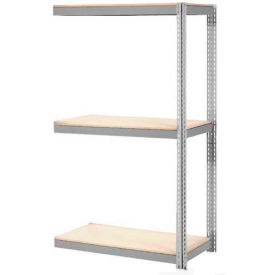 Global Industrial 3 Shelf Extra Heavy Duty Boltless Shelving Add On 72""Wx48""Dx84""H Wood Deck USA