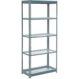 Global Industrial 5 Shelf Heavy Duty Boltless Shelving Starter 36""Wx24""Dx84""H Wire Deck USA