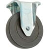 Medium Duty Rigid Plate Caster 5"" Hard Rubber Wheel 290 Lb. Capacity