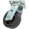 Faultless Swivel Plate Caster 1418-5 5"" Mold-On Rubber Wheel