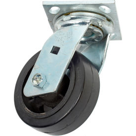Faultless Swivel Plate Caster 1418-5 5"" Mold-On Rubber Wheel