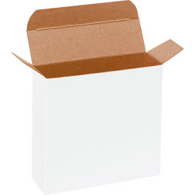 Global Industrial Reverse Tuck Folding Cartons 4-1/4""L x 1-1/4""W x 4-1/4""H White 500/Pack