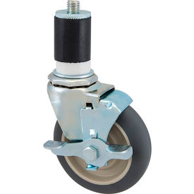 Allpoints 1201063 Caster Stem 4"" W/Brk Gry