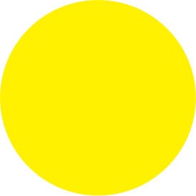 Tape Logic® 3"" Dia. Round Removable Paper Labels Fluorescent Yellow Roll of 500