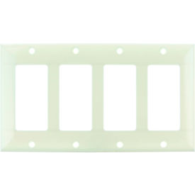 Sunlite® Decorative Switch & Receptacle Cover Plate 4-Gang Almond Pack of 12