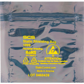 Global Industrial™ Reclosable Static Shielding Bags 3""W x 3""L 2.8 Mil Transparent 1000/Pack