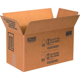 Global Industrial Haz Mat Boxes For Two 1 Gallon Paint Cans 17""Lx8-1/2""Wx9-5/16""H Kraft 25/Pack