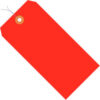 Global Industrial Shipping Tag Pre-Wired #3 3-3/4""L x 1-7/8""W Fluorescent Red 1000/Pack