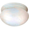 Satco 76-613 2 Light - 10"" - Flush Mount - Medium Alabaster Mushroom  Textured White